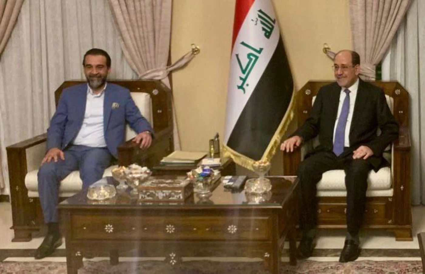 المالكي والحلبوسي يبحثان الإسراع في تشكيل الحكومة