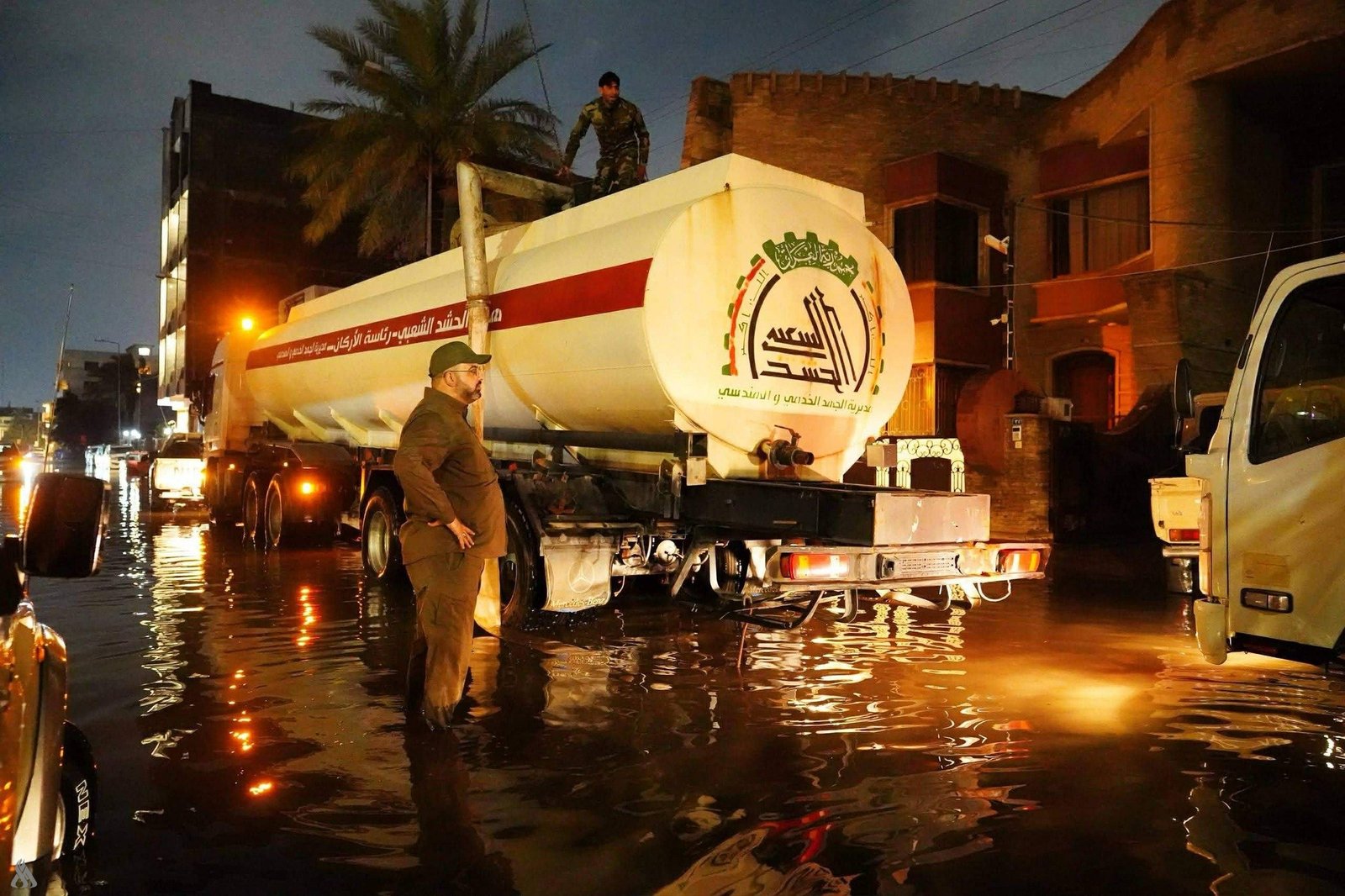 استنفار الجهد الخدمي بالحشد الشعبي لسحب مياه الأمطار ببغداد » وكالة الانباء العراقية (واع)